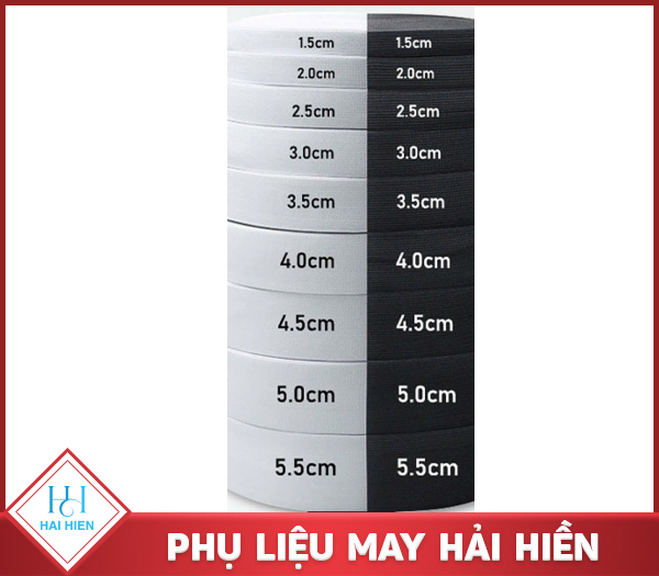Dây chun dệt đen trắng