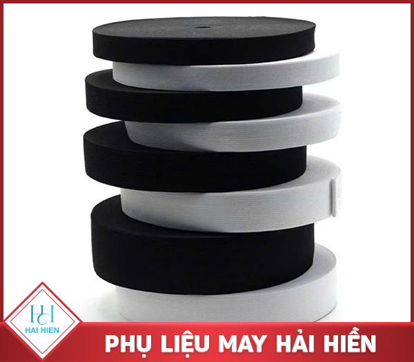 Dây chun dệt đen trắng