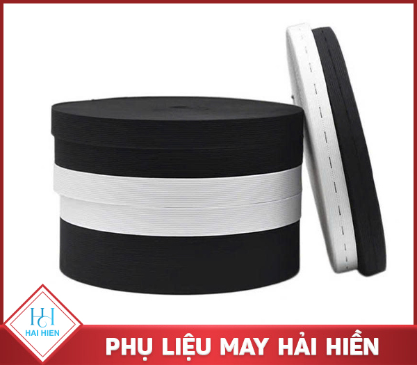 Dây chun dệt đen trắng